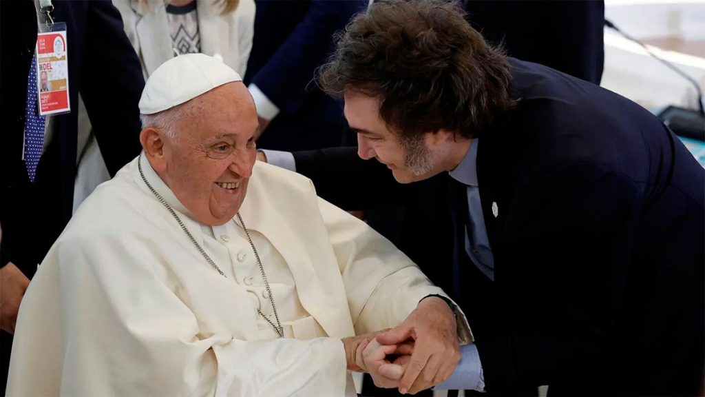 Javier Milei saludó al papa Francisco y a Joe Biden en el inicio de su agenda en el G7