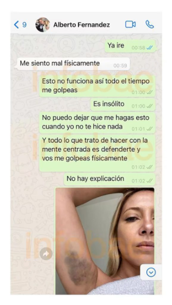 Mensajes de Fabiola Yáñez a Alberto Fernández
