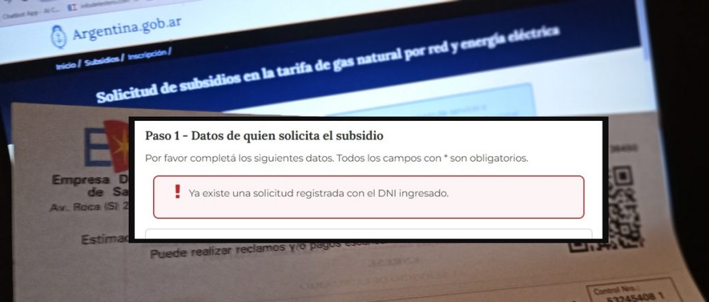 Subsidio de luz: ¿Qué hacer si existe una solicitud registrada con el DNI ingresado?