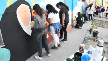 Alumnos de la escuela de Comercio participaron del Pinta Conciencia