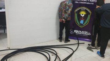 Detuvieron a dos hombres por el robo de cables en el Barrio Saint Germain