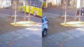 VIDEO. Así fue el momento en el que un colectivo chocó a un remis en plena Belgrano