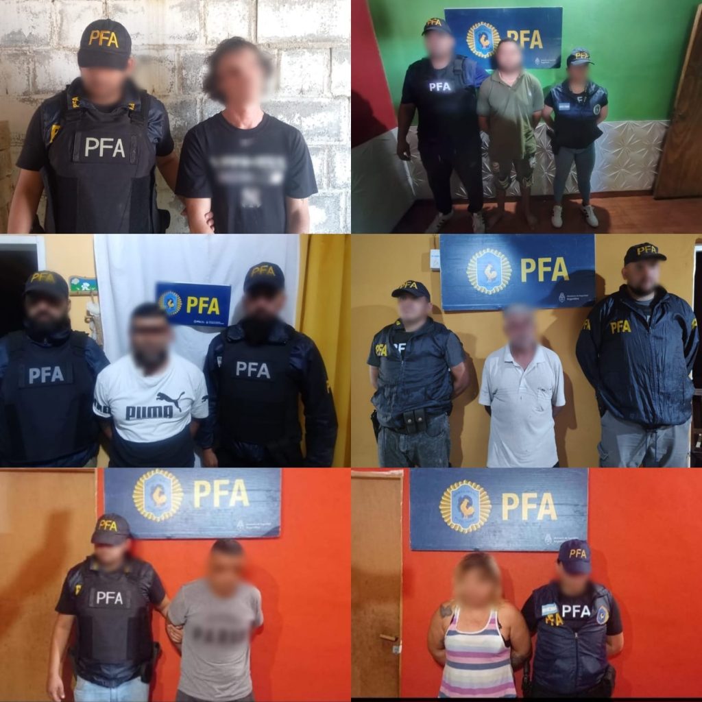 Fotos y video: la Policía Federal desarticuló una banda narco de Las Termas