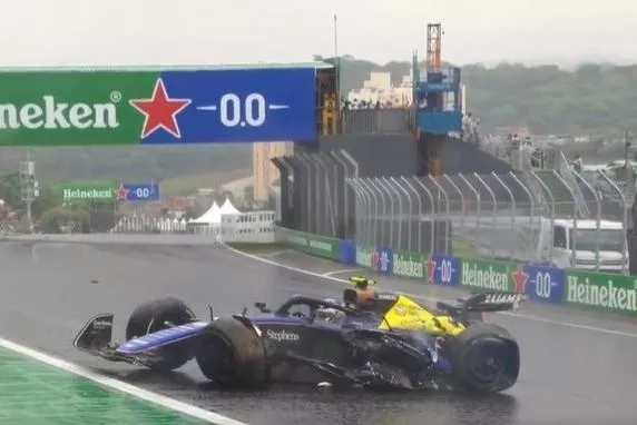 Colapinto fuera del GP de Brasil tras accidente