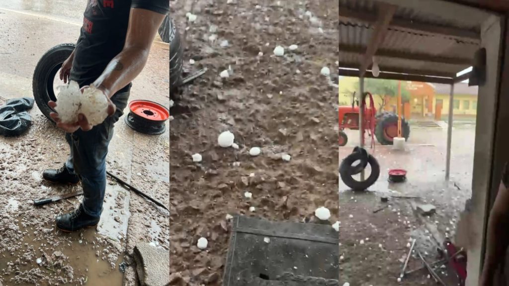 VIDEO | Impactante caída de granizo sorprendió a vecinos en Icaño