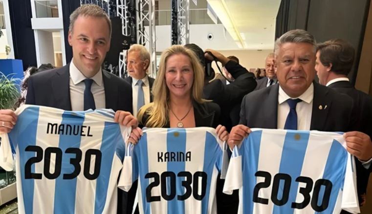 Karina Milei y “Chiqui” Tapia se mostraron juntos