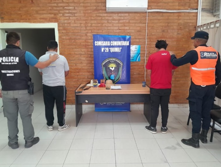Quimilí: Allanamiento en la Ruta 89 termina con dos detenidos y elementos incautados
