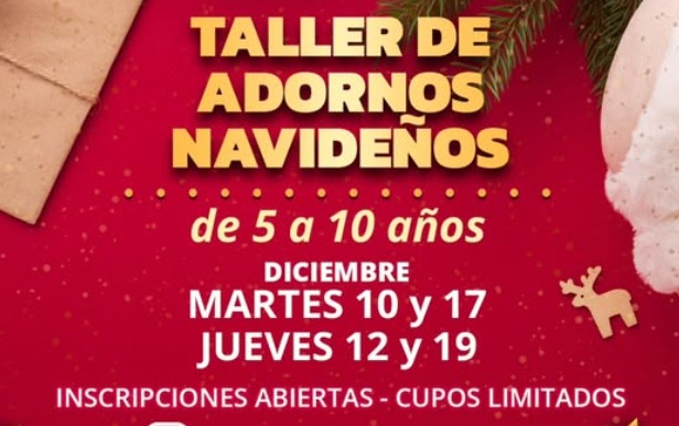 Inscripciones abiertas a los talleres de adornos navideños para niños y adolescentes en La Banda