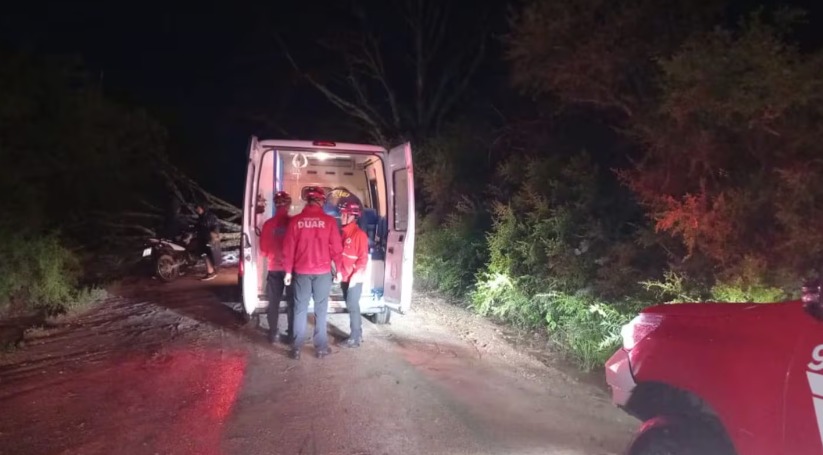 Pudo ser una tragedia: iba a trabajar en moto y le cayó un árbol encima