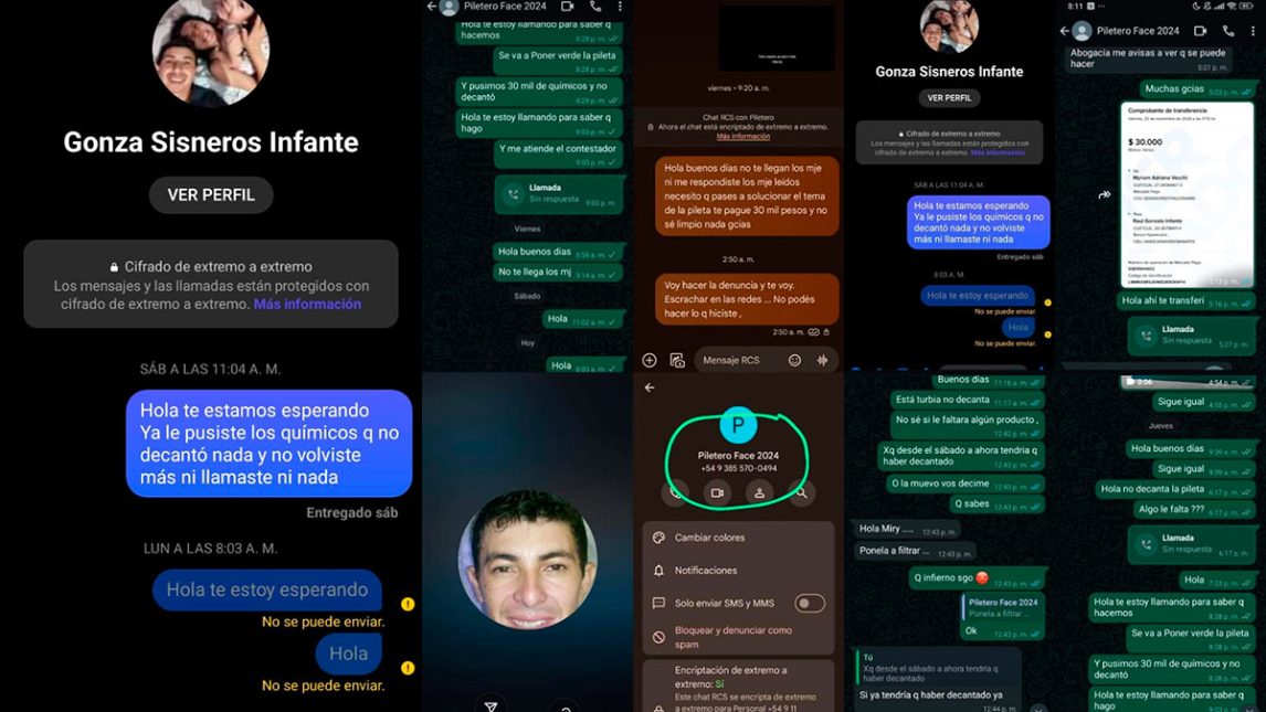 Acusan a un piletero de estafar a una clienta tras recibir pagos y no completar el trabajo