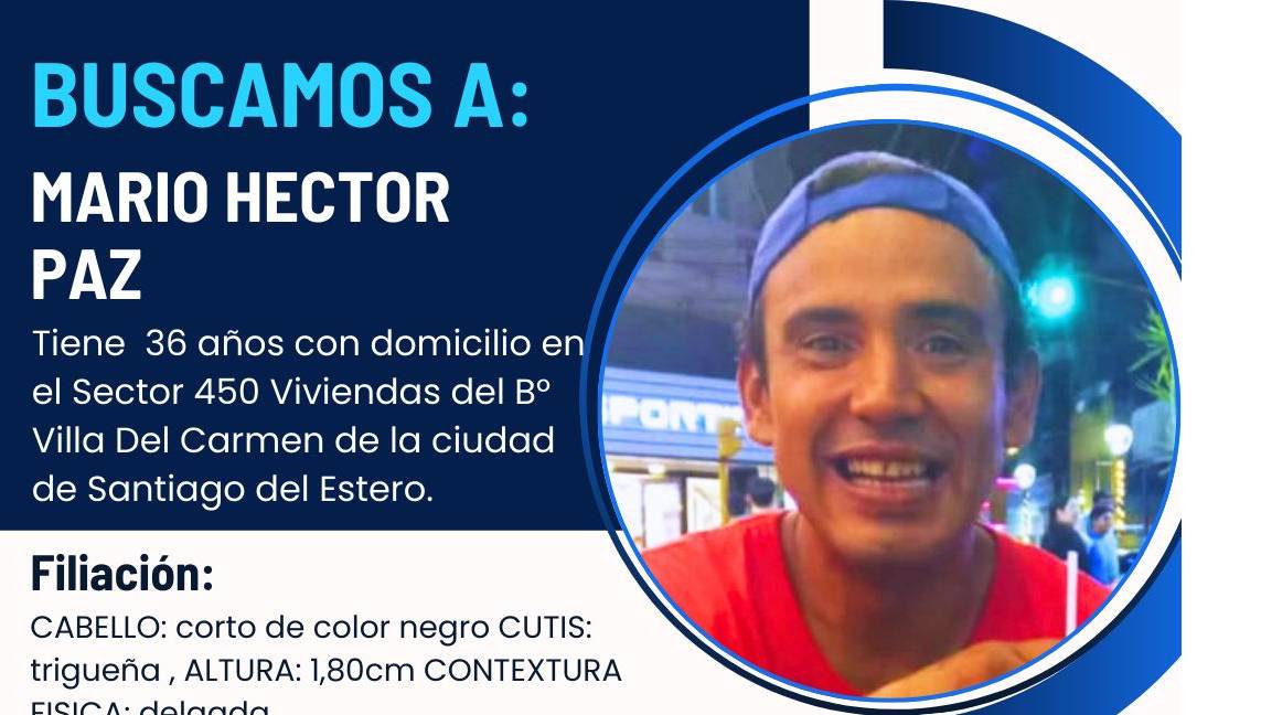 Desesperada búsqueda de un hombre del barrio Villa del Carmen que padece esquizofrenia