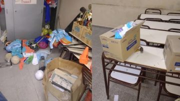 Destrozan puertas, ingresan a una escuela y se llevan mercadería y bienes de valor