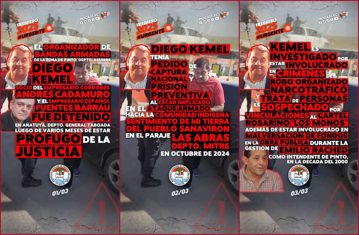 El Mocase reveló que detuvieron a un acusado de un ataque armado a miembros de una comunidad indígena
