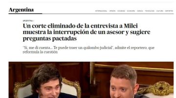 El País, de España, habla de “preguntas pactadas” a Milei