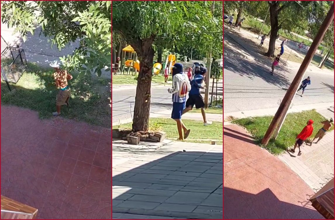 VIDEO: Enfrentamiento entre bandas de adolescentes genera pánico entre vecinos bandeños