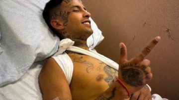 Video: L-Gante volcó con un cuatriciclo en Pinamar y sufrió doble fractura de clavícula