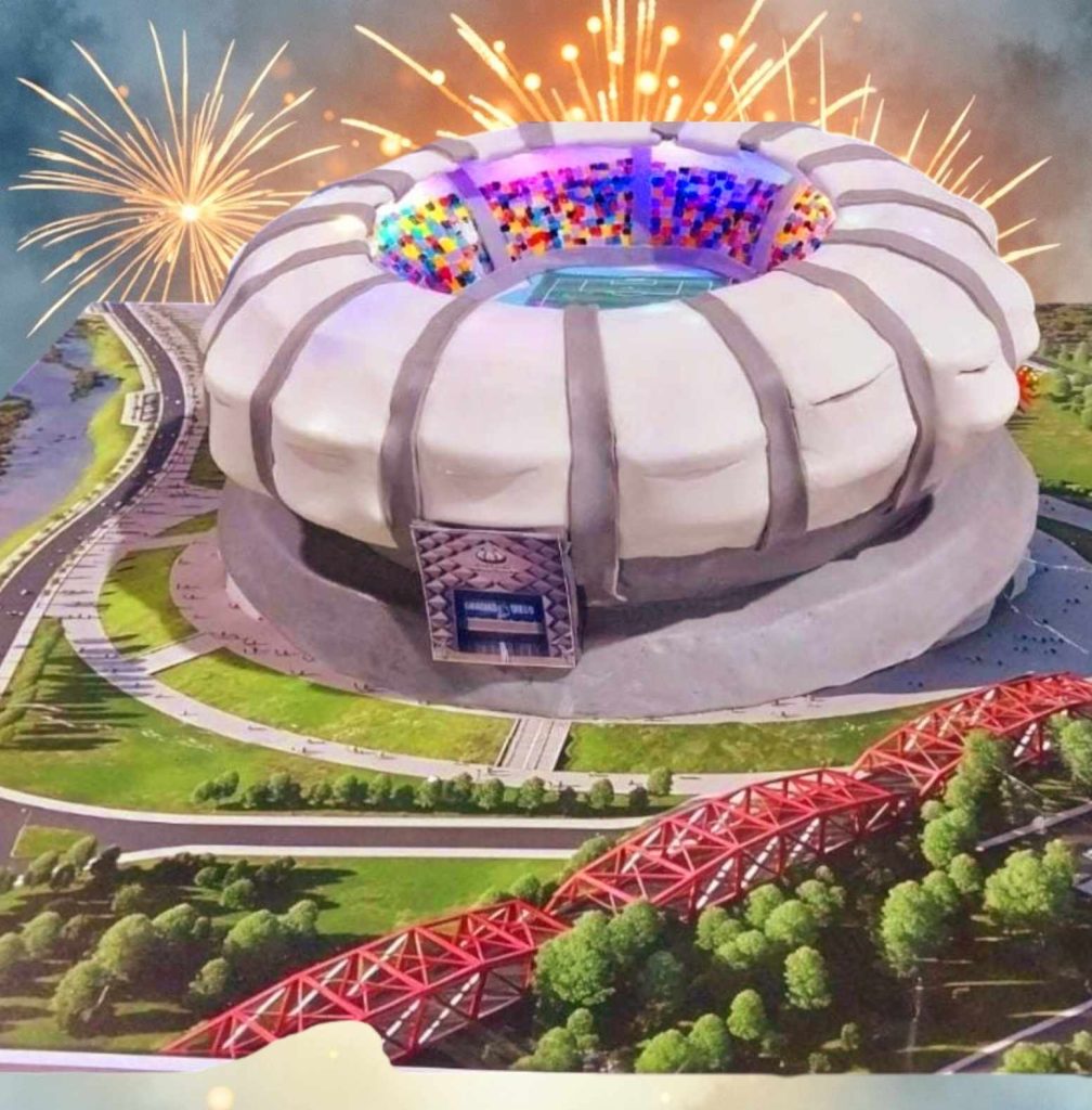 La torta con forma de Estadio Único que sorprendió a Zamora y se hizo viral