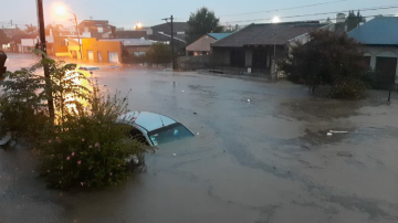 Fuerte temporal en Comodoro Rivadavia: inundaciones, aludes y daños graves en edificios