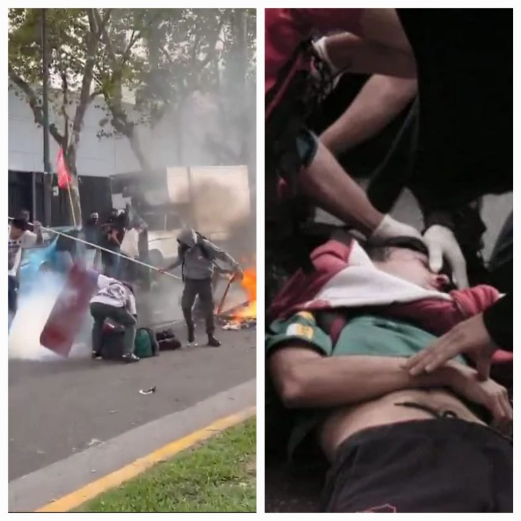 Un reportero fue gravemente herido mientras trabajaba en la marcha al Congreso