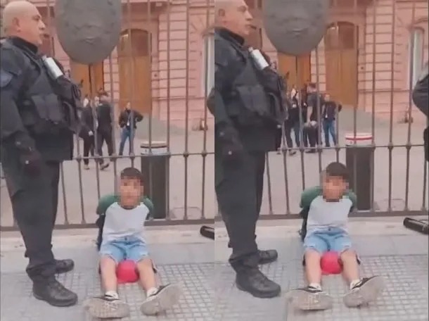 La Policía redujo a un adolescente de 12 años que salía del colegio, durante la marcha