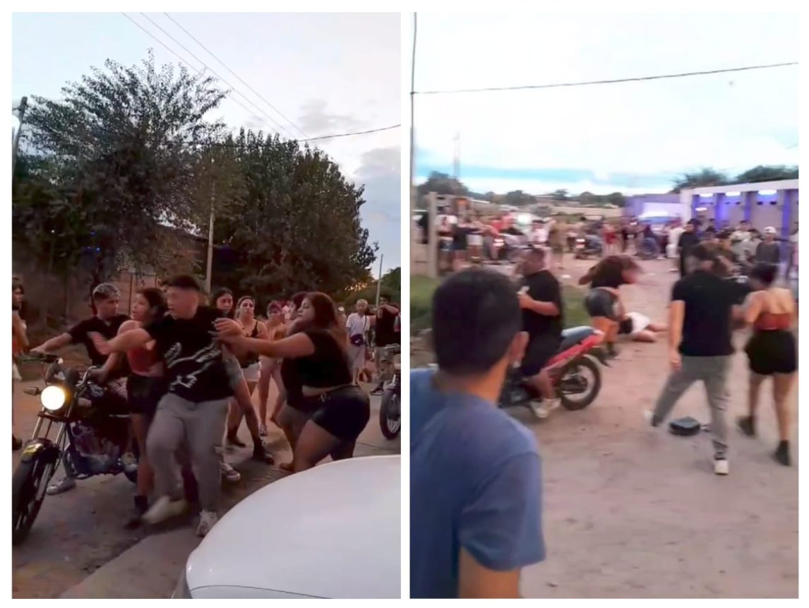 Una joven terminó en una zanja en medio de una pelea femenina afuera de un boliche bandeño