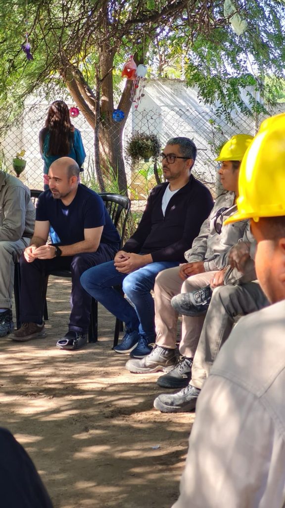 Mirolo y Giménez con trabajadores de la construcción: “El desafío es generar empleo genuino para los santiagueños”