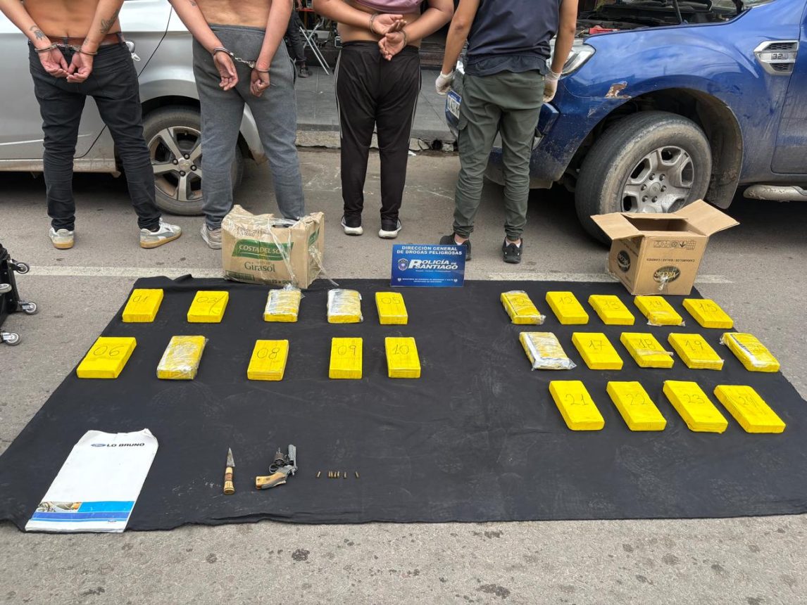 Incautaron un cargamento de 33 kg. de cocaína en pleno centro: hay tres detenidos