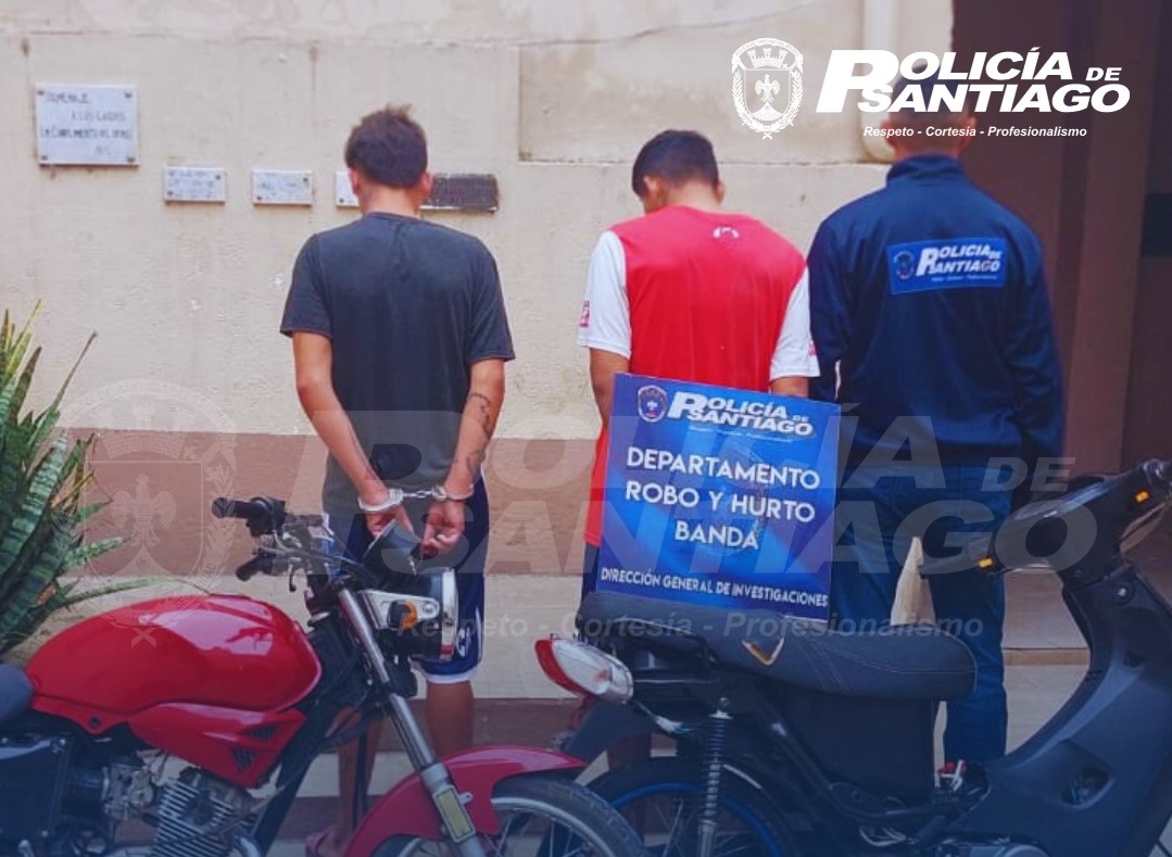 Detuvieron a dos sujetos por robar una moto tras amenazar de muerte de la víctima