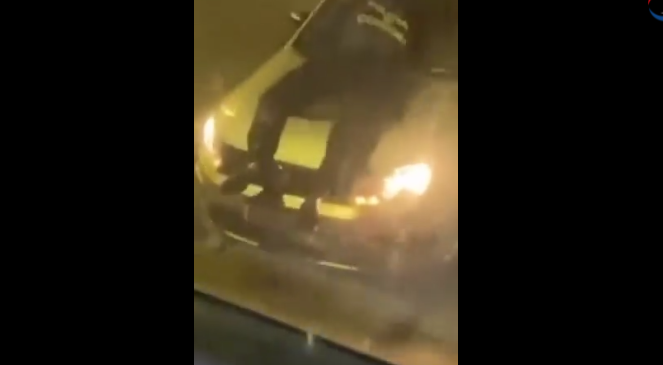 Chofer de una app quiso evitar un operativo y “llevó puesto” a un policía durante tres cuadras