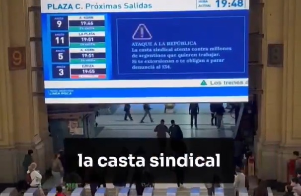 “La casta sindical atenta contra millones de argentinos”: la crítica del Gobierno al paro general de la CGT