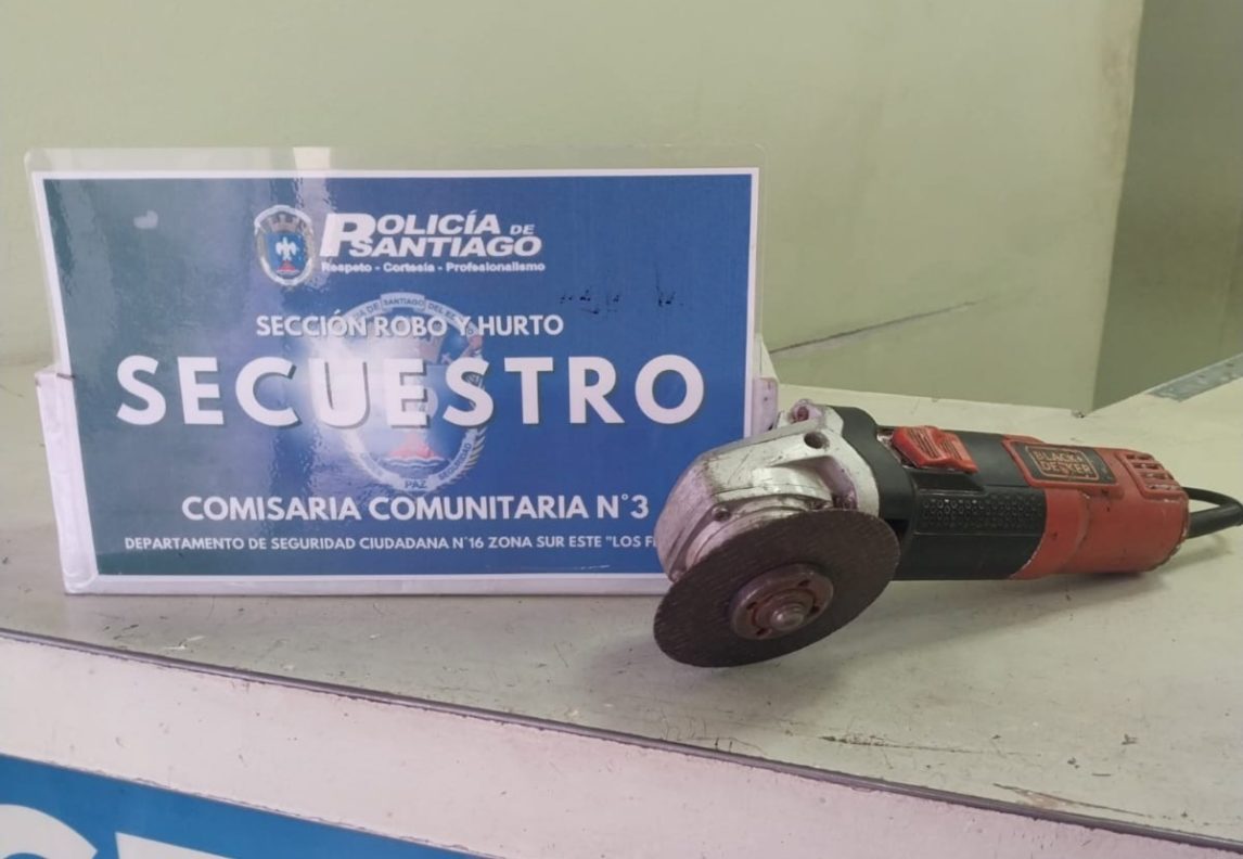Compró una amoladora a $15 mil y resultó robada: ahora está en manos de la Justicia