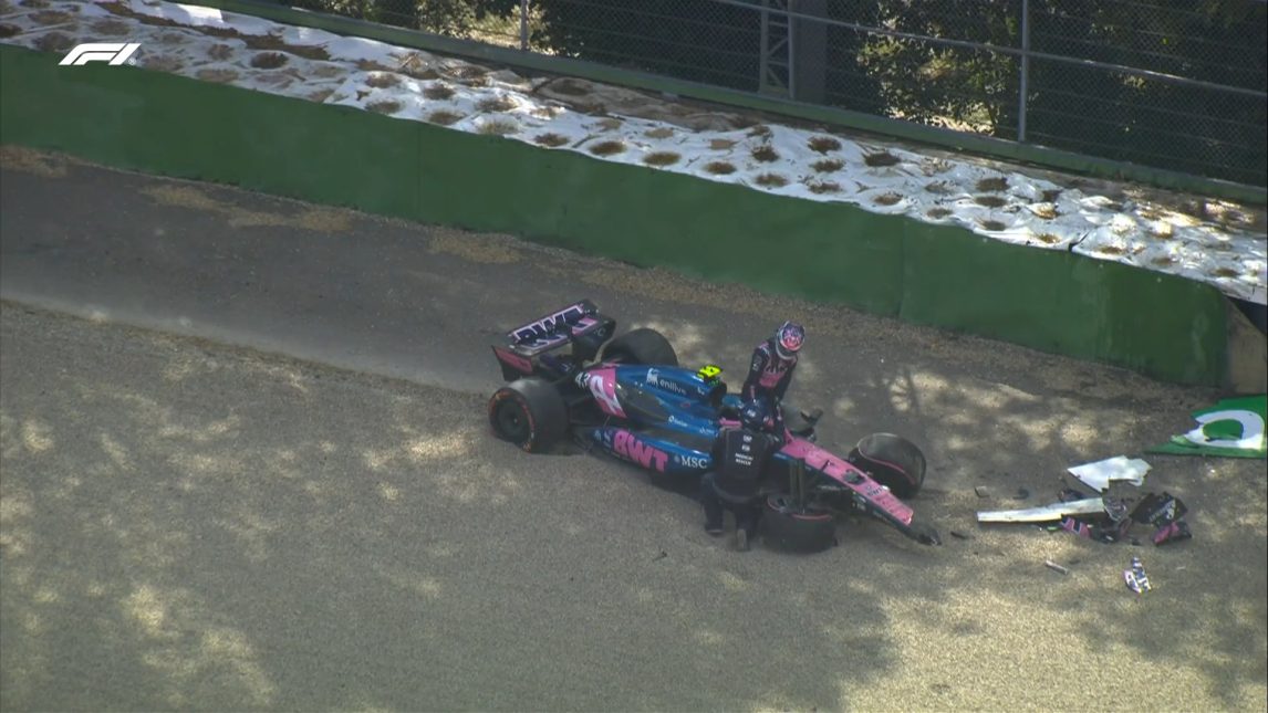 Colapinto destruyó su auto en la Qualy 1 y no podrá correr la Q2
