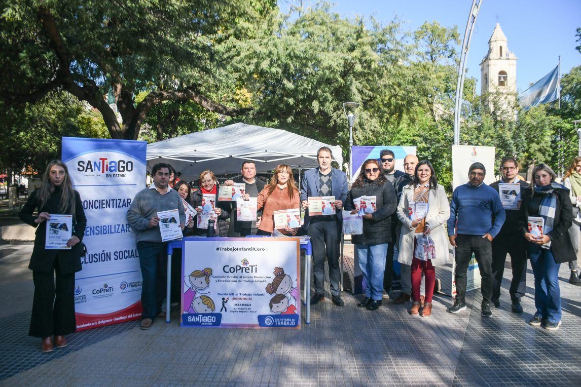 Día Mundial contra el Trabajo Infantil: jornada de prevención y concientización en la Plaza Libertad