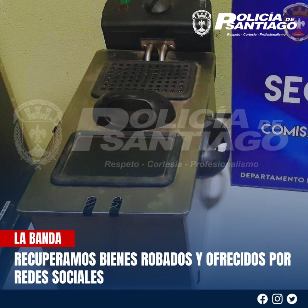 Pusieron a la venta una freidora robada: La policía simuló que iba a comprarla y la recuperó