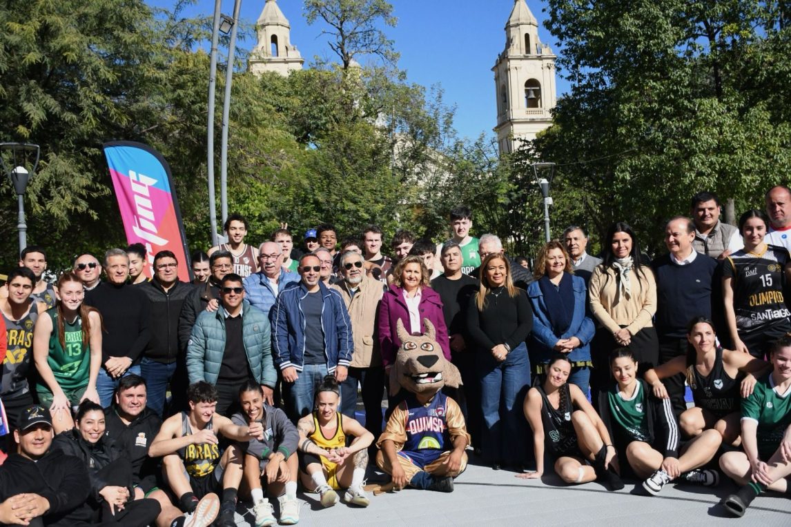 Exitosa parada nacional de la Liga de Básquet 3×3 en plaza Libertad con participantes de gran nivel