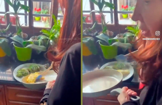 VIDEO | Máximo Kirchner subió el primer video de CFK con prisión domiciliaria: cocinando