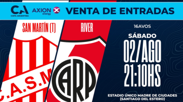 Atención hinchas: así será la venta de entradas para el duelo entre River vs. San Martín de Tucumán en Santiago del Estero
