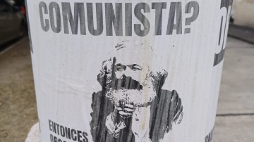 “¿Sos comunista? Entonces organizate”: la OCM realizó una pegatina