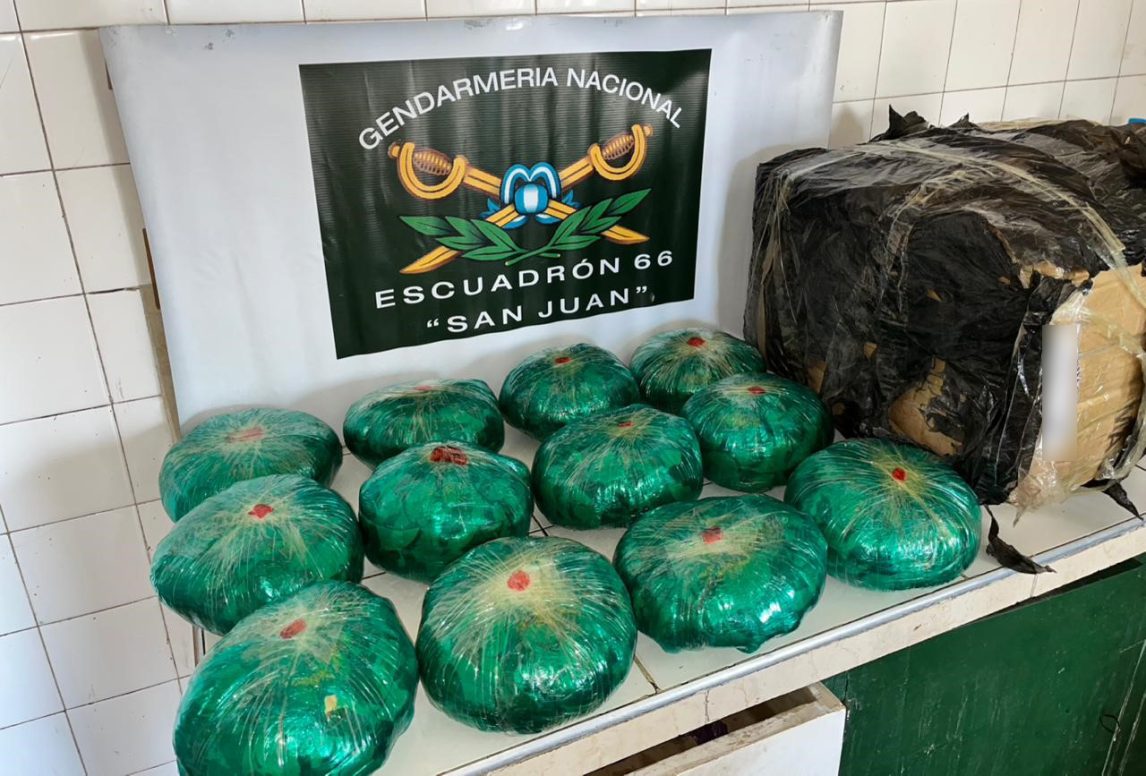 En San Juan incautaron más de 1 kilo de cocaína y 12 kilos de hojas de coca