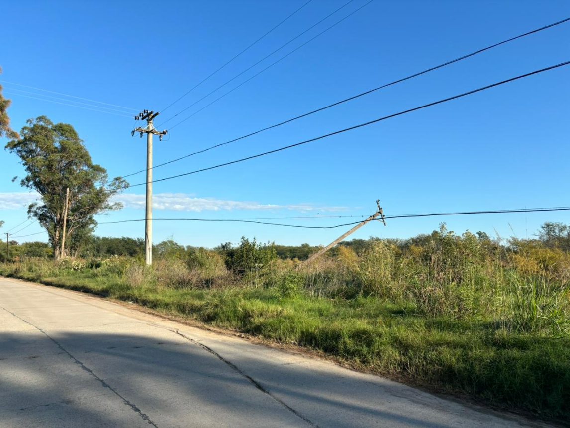  Las Termas: El viento derribó postes y se cortó el servicio de energía eléctrica