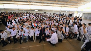 Zamora y Elías Suárez visitaron Campo Gallo para inaugurar el nuevo edificio de la Escuela 913 y entregar viviendas sociales