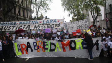 Hubo incidentes en la marcha para pedir justicia por Brenda, Lara y Morena