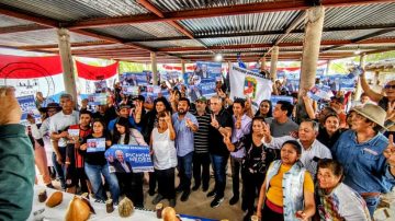 Más de 250 delegados del MOCASE le brindaron su apoyo al candidato a diputado nacional, Marcelo Barbur