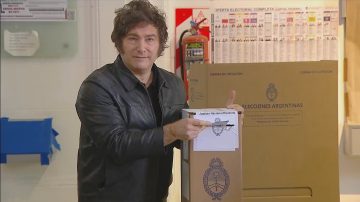 En medio de un fuerte operativo, votó el presidente Javier Milei