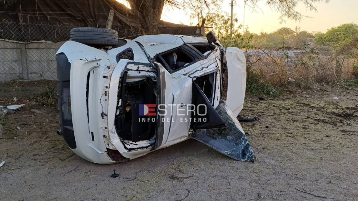 Joven de 18 años protagonizó un violento vuelco en Deán Funes y Necochea de La Banda