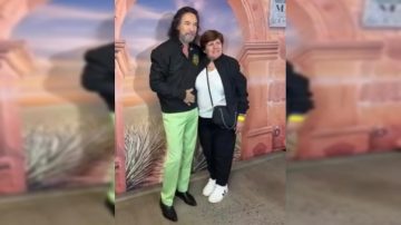 La mamá de Riquelme cumplió su sueño y conoció a Marco Antonio Solís en Buenos Aires