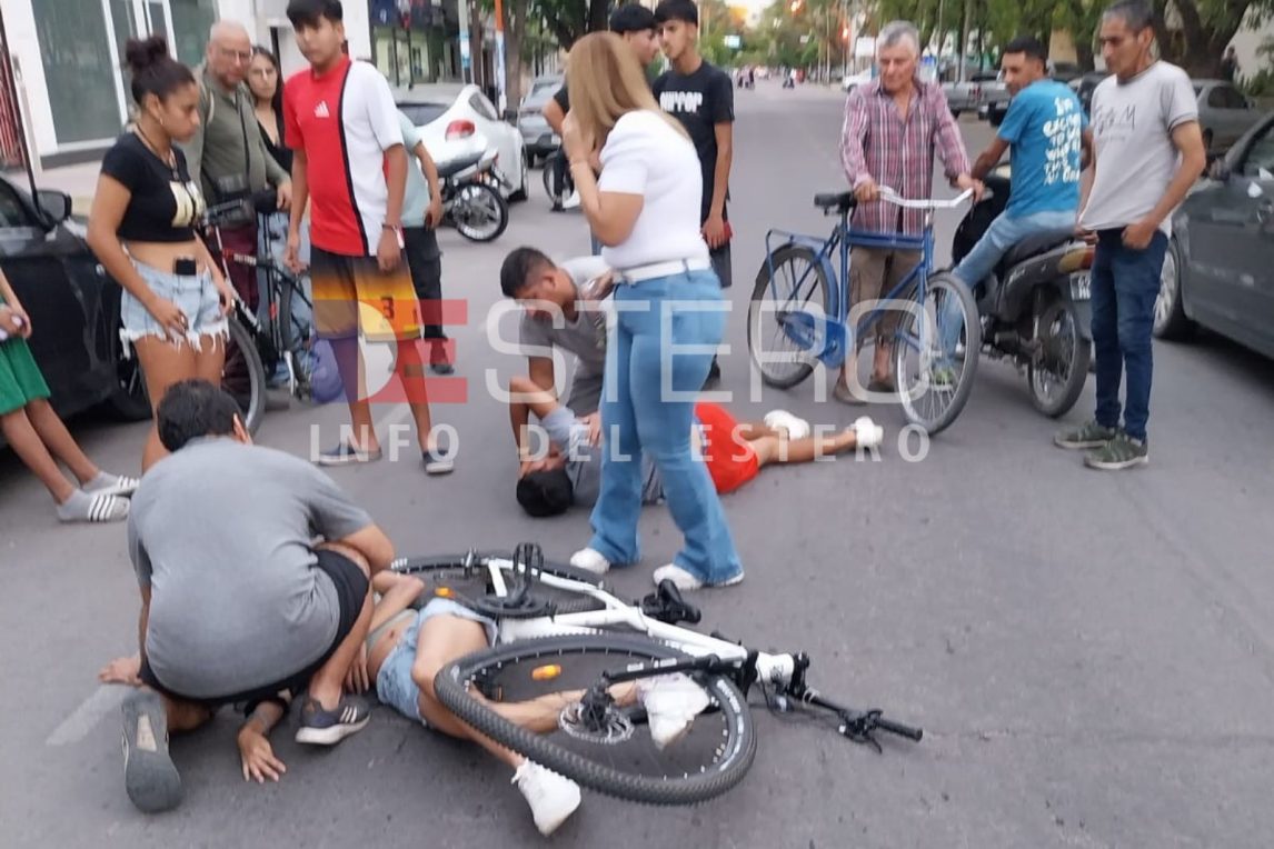 Menor herida por accidente de bicicleta
