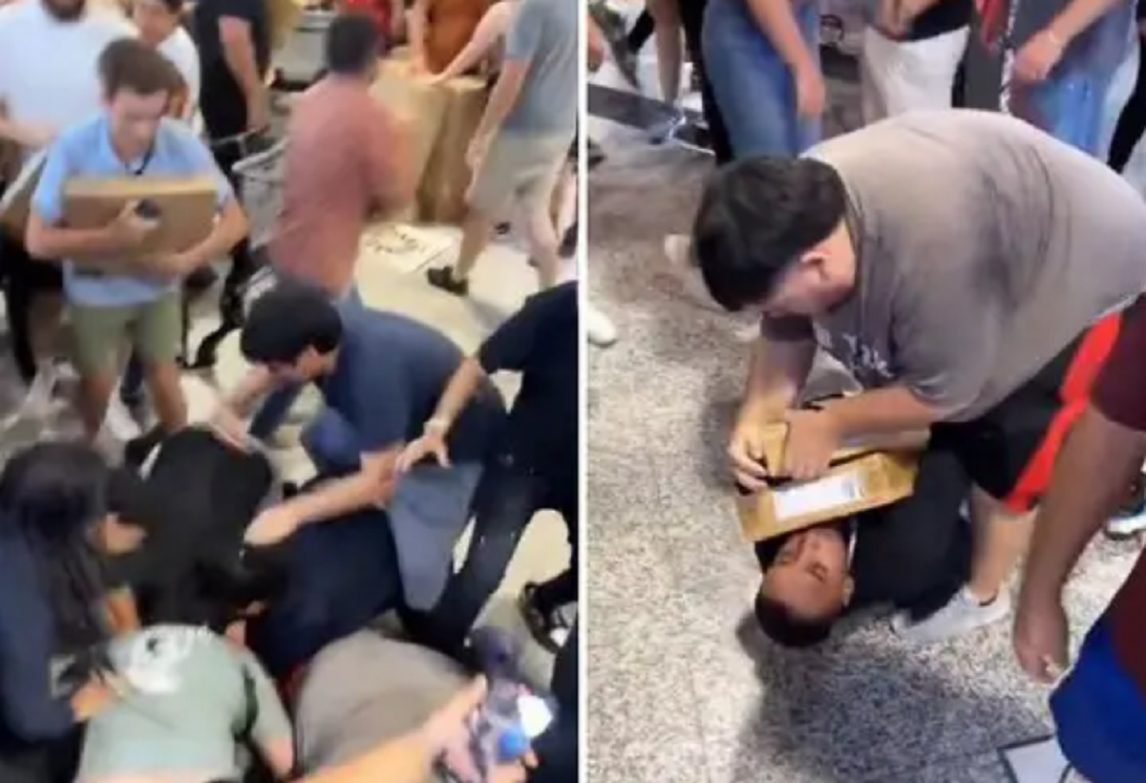 Peligrosa estampida en el Black Friday de Ciudad del Este: hubo enfrentamientos por notebooks a USD 80