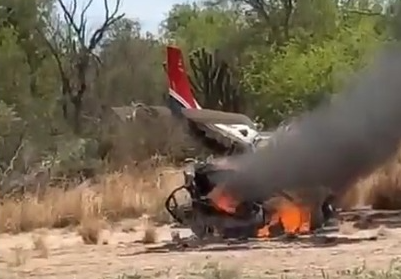 Videos: cayó una avioneta narco en un campo de Rosario de la Frontera