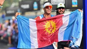 Triatlón mundial: Mariano Villagra llevó a Santiago del Estero al Ironman 70.3 de Marbella